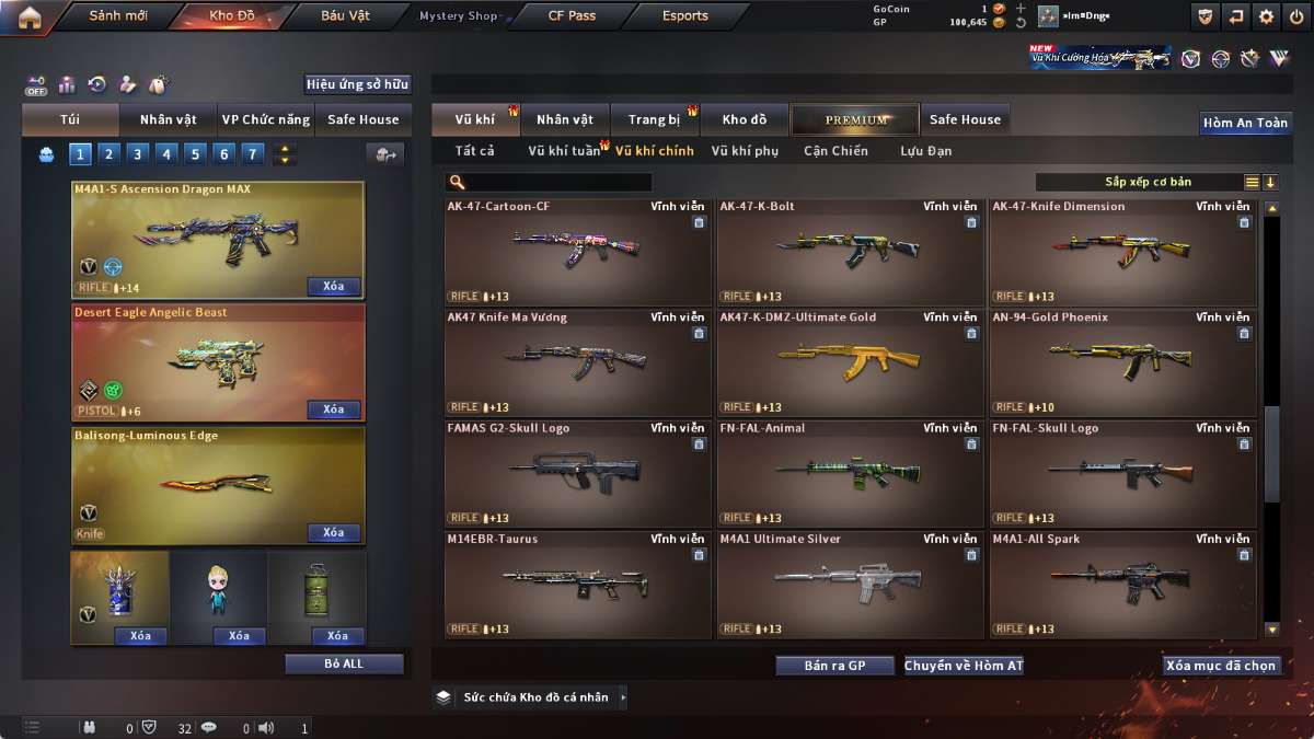 shop acc cf uy tin gia re